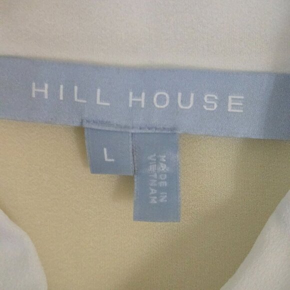 Hillhouse Home NWT The Mellie Top Georgette Ivory Size L - Picture 7 of 8